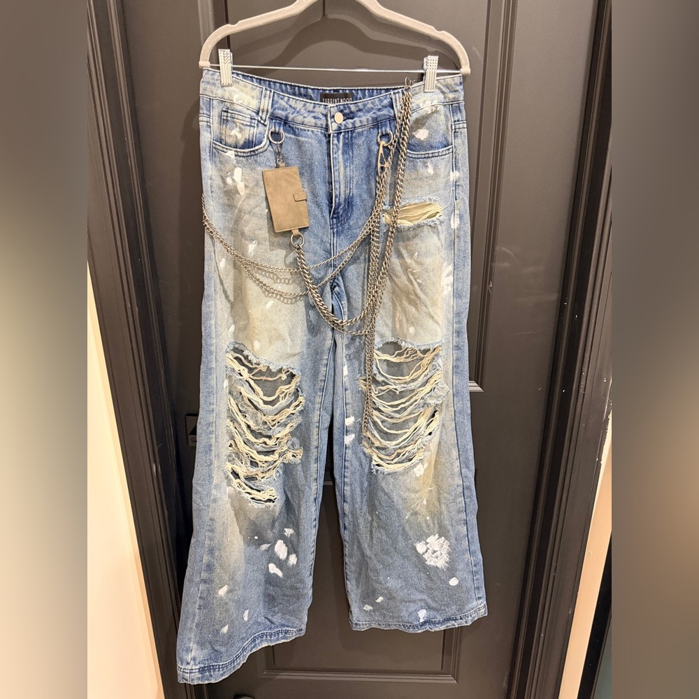 Current Mood Denim with Chain Accents size M worn once